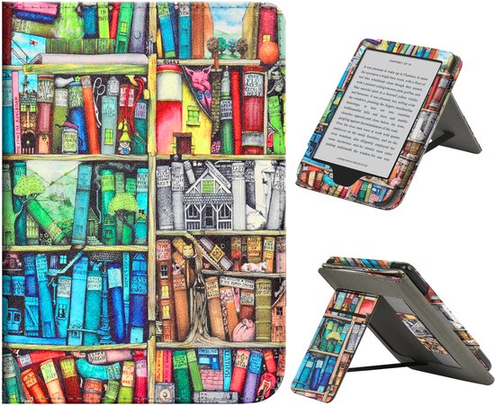 YONO Hoes geschikt voor Kobo Clara BW - Book Case met Standaard - E-reader Hoes Sleepcover - Handriem - Kaartsleuf - Boekenkast