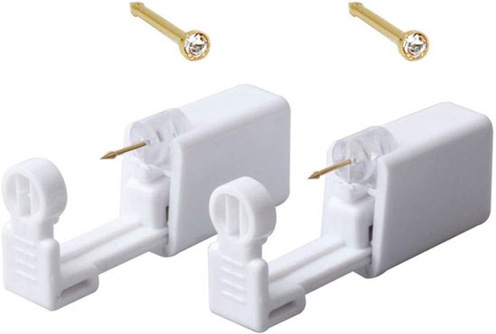 zelf wegwerp-neuspiercingpistool, voor dames en heren, draagbaar, veilig, geen pijn, neuspiercing, gereedschapsset, set van 2 stuks