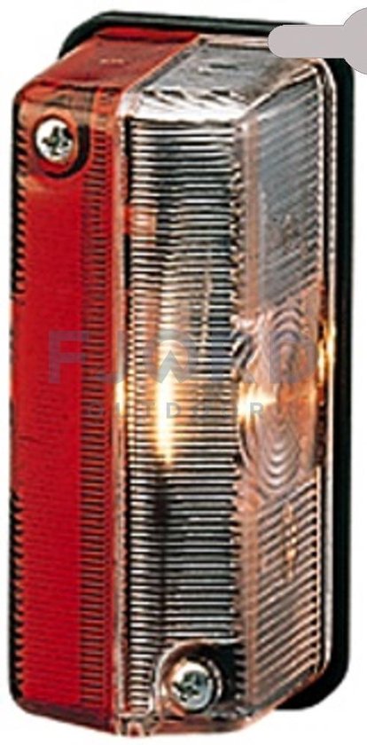 Zijlicht opbouw Hella (Rood/Wit) 92x42mm. van Hella