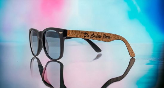 Zonnebril - De Coolste Peter | Peter vragen | Cadeau | Origineel | Geschenkbox | Kurk | Duurzaam | Verjaardag | Laser | Graveren | Wil jij mijn Peter zijn van Merkloos